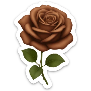 Brown rose  sticker