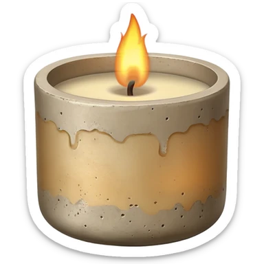 Scented Candle in beige concrete vessel sticker
