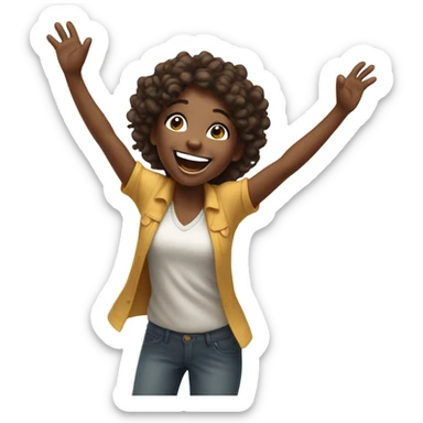 happy girl enjoying life sticker