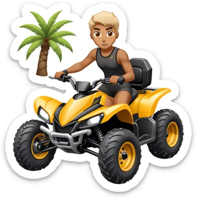 human on atv quad banshee front sticker