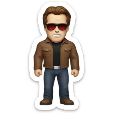 arnold Schwarzenegger in michael myers clothes sticker