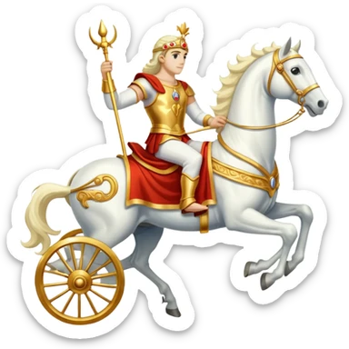 Apollo god in chariot sticker