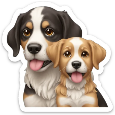 Chien avec son chiot sticker