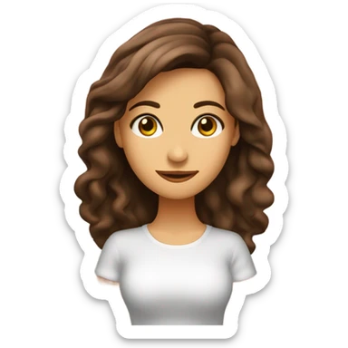 Una chica con pelo ondulado café, de piel morena y ojos cafés junto a una chica con pelo liso cafe y un poco morena con ojos cafes  sticker