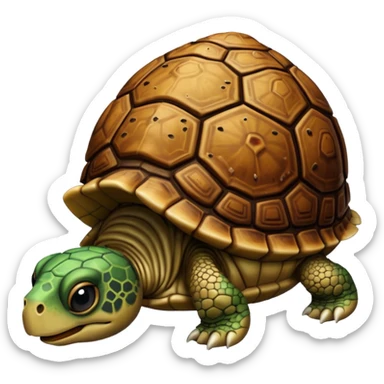 Turtle made of disgusting shit sticker