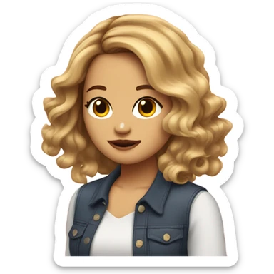 Debbie Ryan hair part meme  sticker