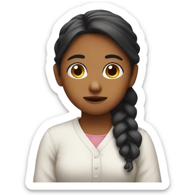 Girl shrugging shoulders  sticker