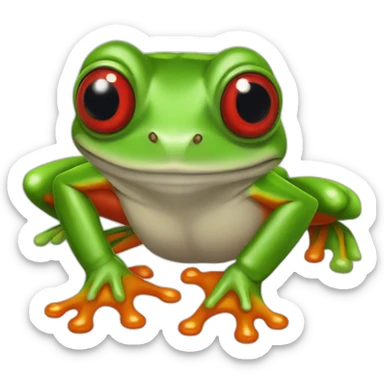 red eyed tree frog sticker