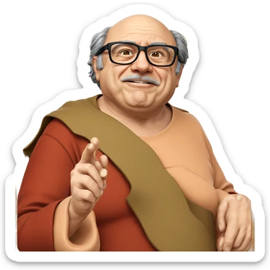 old man with glasses portrait sticker