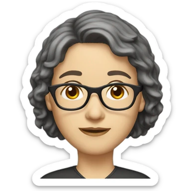 teacher, white, no glasses, short hair sticker