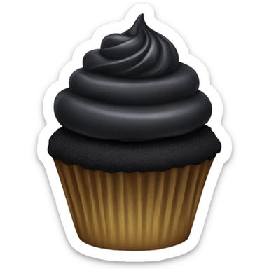 Black cupcake sticker