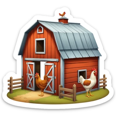 Chicken-barn sticker