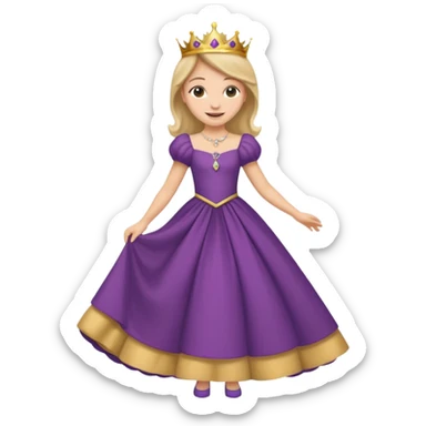 curtsey (girl curtseying to a queen) sticker