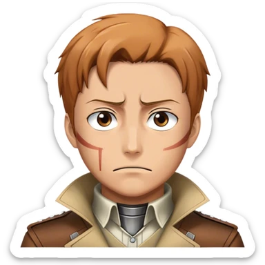 jean kirschtein from attack on titan sticker