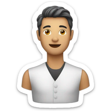 Homme avec calvitie sticker