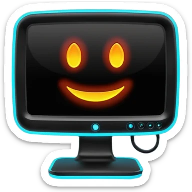 gaming neon monitor sticker