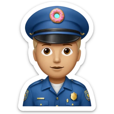 Police officer trooper donut sticker