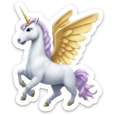 Winged unicorn sticker
