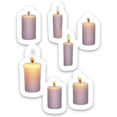 Christmas candles sticker