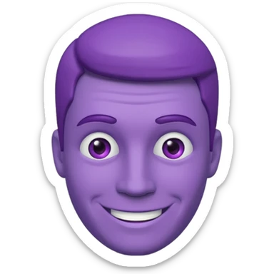 purple man portrait  sticker