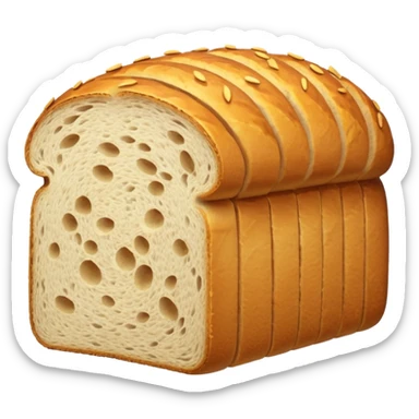 sliced loaf without face  sticker