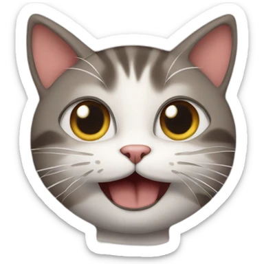 Cat saying hii sticker