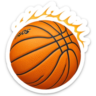 basketball being bounced  sticker