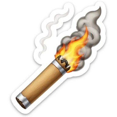 a joint burning all the way sticker