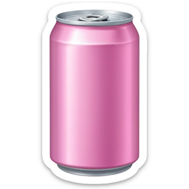 a plain no logo soda can in pink color sticker