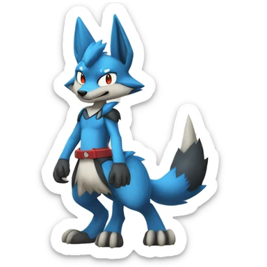 Lucario-Lombax-Sergal full body sticker