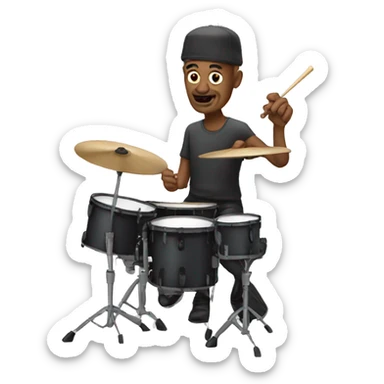 Old drummer sticker