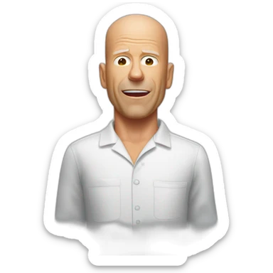 Bruce willis mange des lasagnes sticker