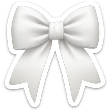 white bow sticker