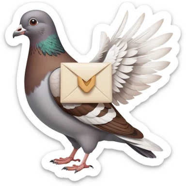Pigeon sending a mail sticker