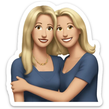 carol and susan from friends tv series sticker