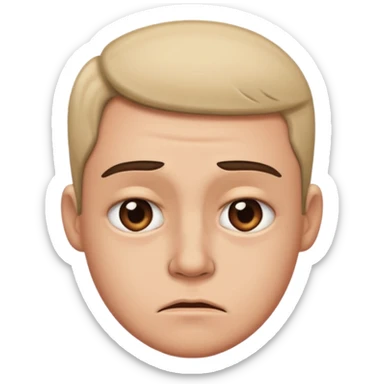 Face with side eye and disgust face sticker