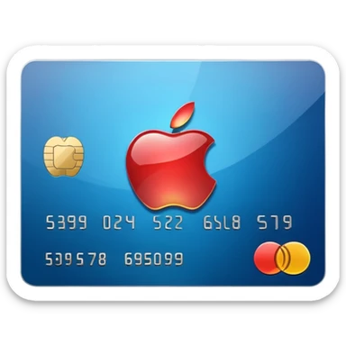 Shiny Apple credit card sticker