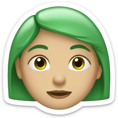 Mujer morocha de ojos verdes durmiendo sticker