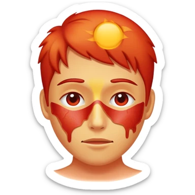 Sunburnt sticker