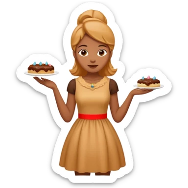 Create a Fusion of Butterscotch éclair are female  sticker
