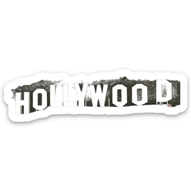 Hollywood sign sticker
