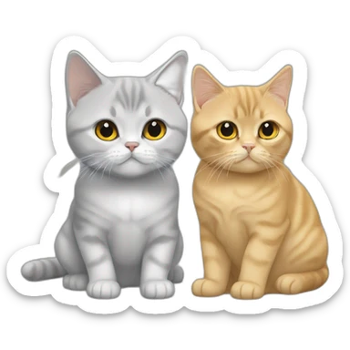 golden british shorthair, a young girl, and silver golden british shorthair sticker