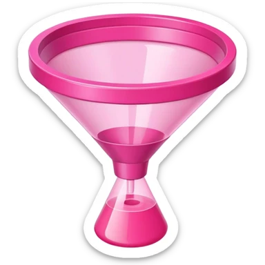 pink ai search funnel sticker