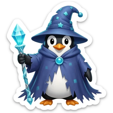 Penguin Wizard sticker