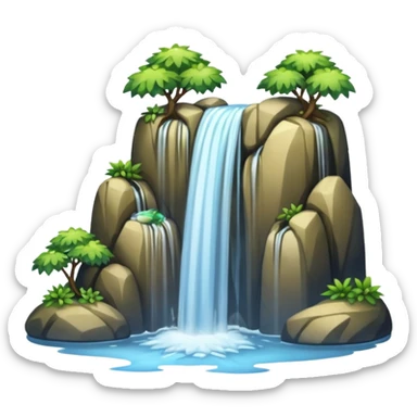 water falls different type natural water sources sticker