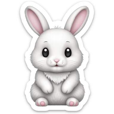 cute bunny rabbit saying buenas noches sticker