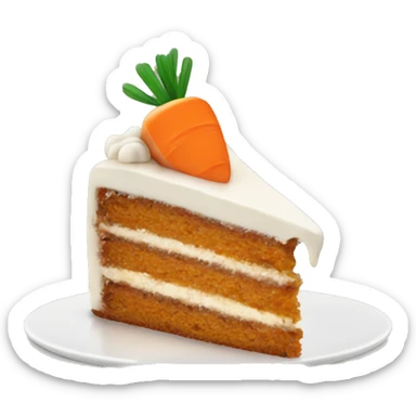 Carrot cake slice sticker