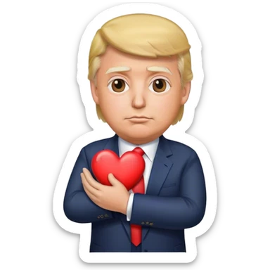 Trump sends a heart sticker