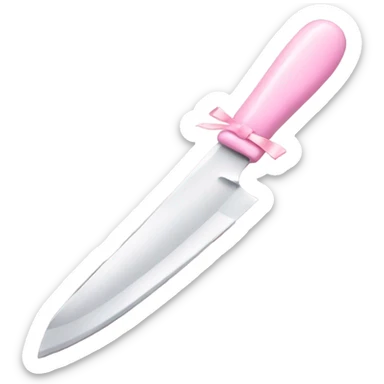 Light pink knife with bow  sticker