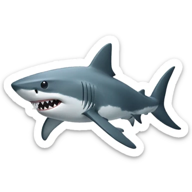 Shark with a gun sticker